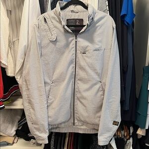 G-Star Men's Striped Windbreaker - Black and White